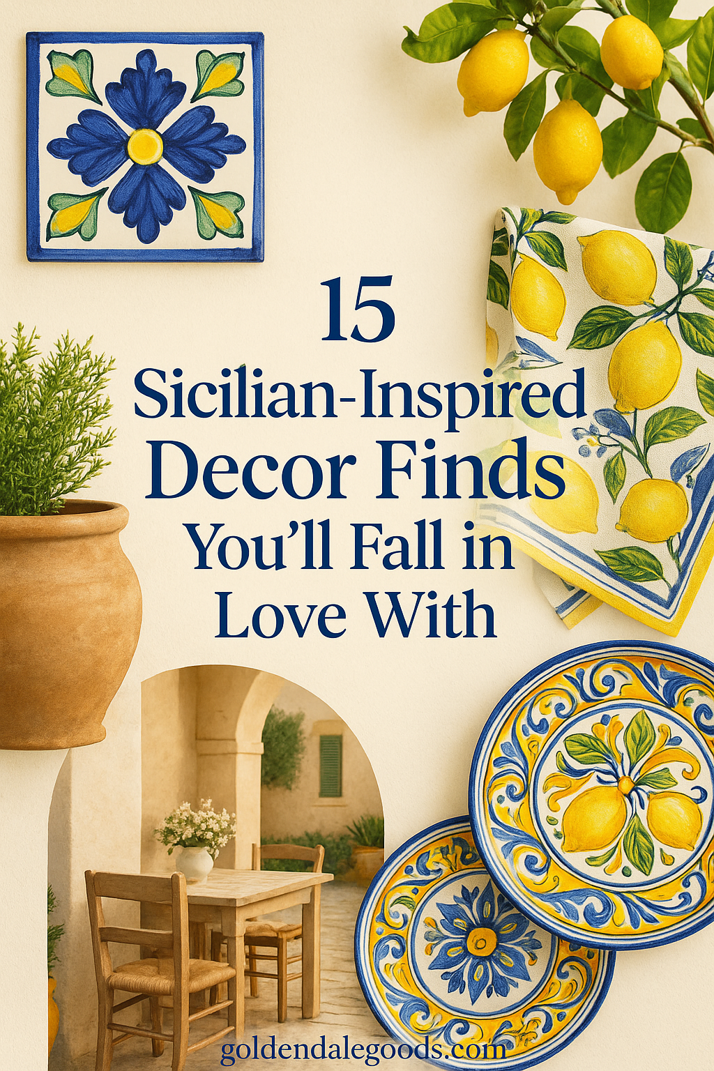 Sicilian home decor, Mediterranean decor 